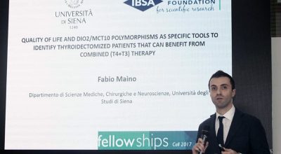 Ipotiroidismo, la UOC Endocrinologia premiata a Lugano dalla IBSA Foundation