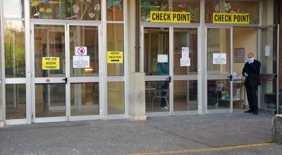 Nuovo check-point di accesso al policlinico Santa Maria alle Scotte all’ingresso del lotto 4