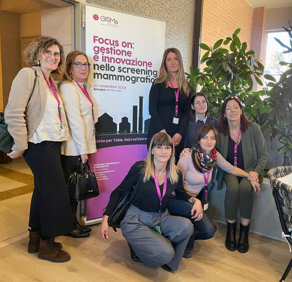 Senologia: infermiere e tecniche sanitarie di radiologia medica senesi protagoniste al convegno del Gruppo Italiano dello Screening Mammografico di Bologna