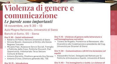 Violenza di genere: Aou Senese e AUSL TSE aprono le iniziative dedicate alla Giornata internazionale per l’eliminazione della violenza contro le donne